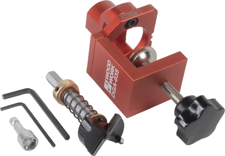 Кондуктор WOODWORK DGA-035 алюминиевый, для установки петель - изображение 2