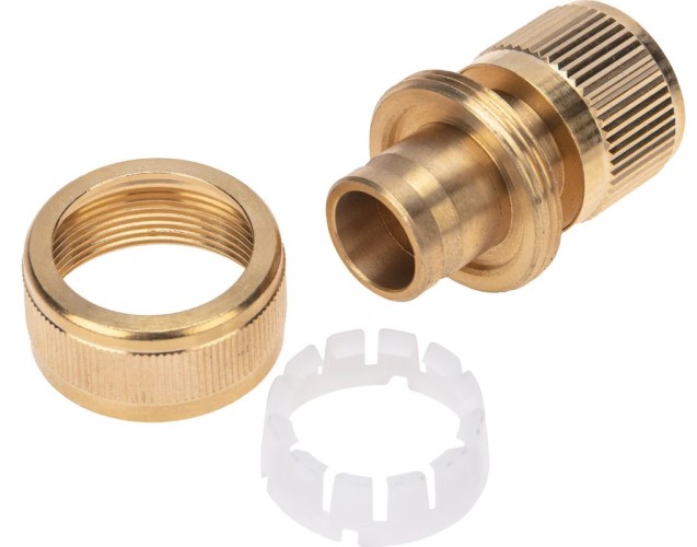 Коннектор ЧЕТЫРЕ СЕЗОНА 62-0214 для шланга латунный, быстросъемный, 3/4" - изображение 2