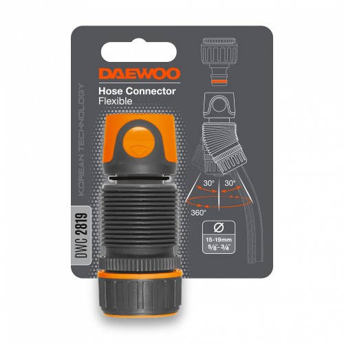 Коннектор DAEWOO DWC 2819 гибкий для шланга 15-19 мм (5/8”-3/4”) - изображение 2