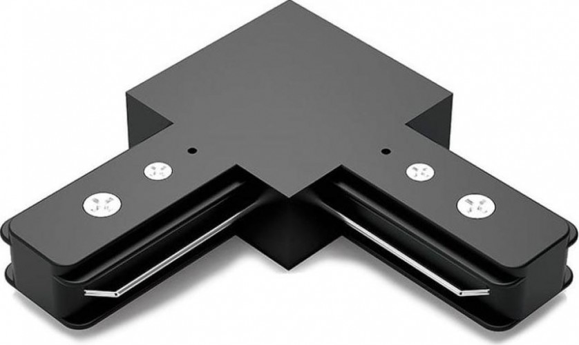 Коннектор GAUSS TR107 для трековых шинопроводов угловой (l) черный - изображение 2