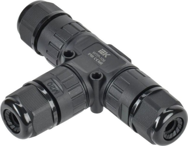 Коннектор кабельный IEK WTP-106 3 PIN IP68 герметичный UWC10-T-016-3-68