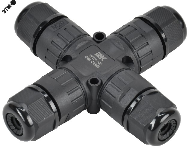 Коннектор кабельный IEK WTP-108 3 PIN IP68 герметичный UWC10-X-024-3-68