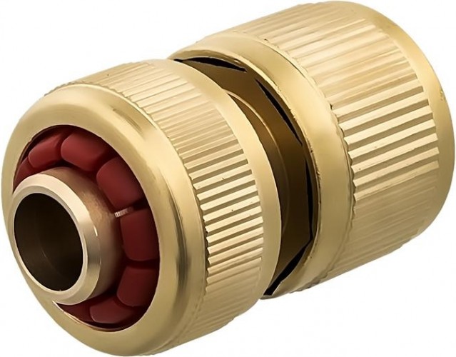 Коннектор QUATTRO ELEMENTI  для шланга 1/2", латунь, аквастоп 246-395