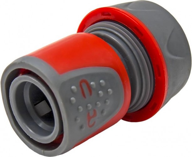 Коннектор QUATTRO ELEMENTI  для шланга 3/4", мягкий пластик, аквастоп, блокиратор 241-253 - изображение 2