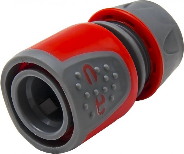 Коннектор QUATTRO ELEMENTI  для шланга 1/2", мягкий пластик, аквастоп, блокиратор 241-246 - изображение 2