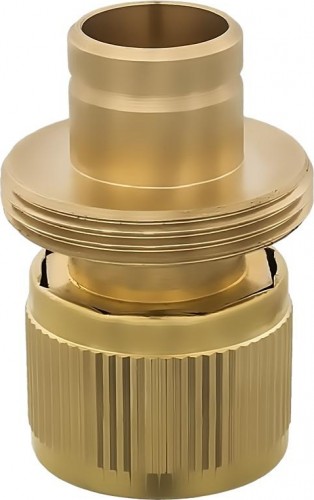 Коннектор QUATTRO ELEMENTI  для шланга 3/4", латунь, аквастоп 246-401