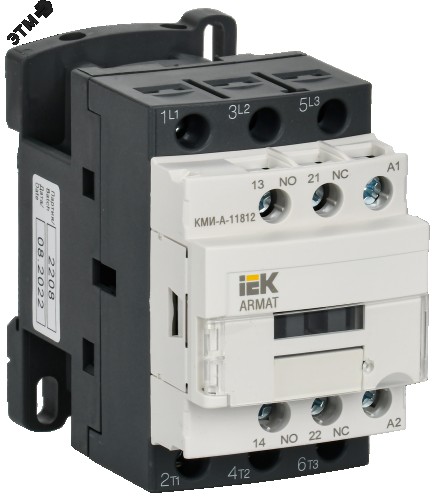 Контактор IEK ARMAT КМИ-А-11812 LC1D 18А 24В/АС3 1NO/1NC AR-ACC-11-018-024-11