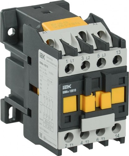 Контактор IEK КМИе-10910 9А 110В/АС3 1НО KKME11-009-110-10