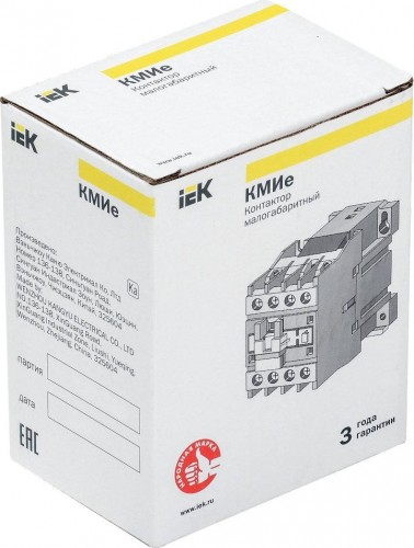Контактор IEK КМИе-11810 18А 230В/АС3 1НО KKME11-018-230-10 - изображение 2