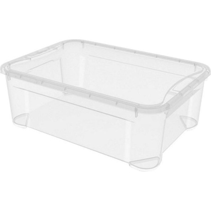 Контейнер 31 л 555х390х190 мм с крышкой прозрачный, ПП [43126590195,4332471]