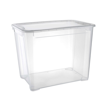 Контейнер 70 л 555х390х435 мм с крышкой прозрачный, ПП [433204601]