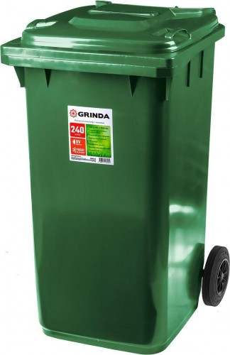 Контейнер мусорный GRINDA 240 литров с колесами 3840-24