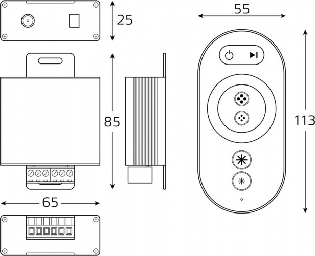 Контроллер GAUSS BT622 rgb basic для ленты led 12v 288w - изображение 5