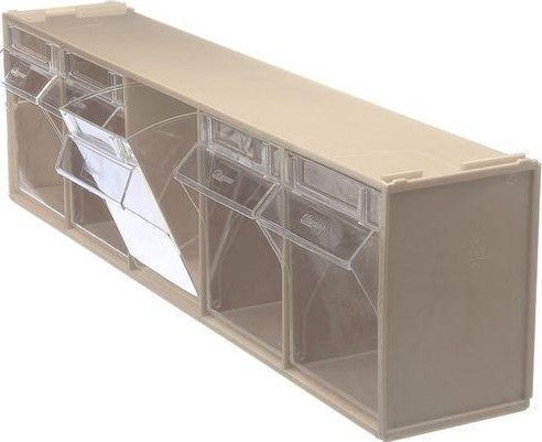 Короб откидной СТЕЛЛА-ТЕХНИК  600х140х168мм, 5 ячеек, бежевый, прозрачный F-600-5-B - изображение 2