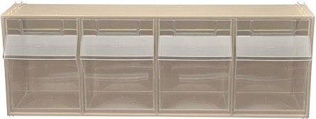 Короб откидной СТЕЛЛА-ТЕХНИК  600х178х206мм, 4 ячейки, бежевый, прозрачный F-600-4-B - изображение 3