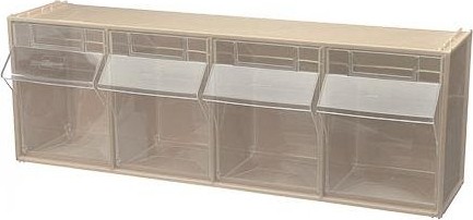 Короб откидной СТЕЛЛА-ТЕХНИК  600х178х206мм, 4 ячейки, бежевый, прозрачный F-600-4-B