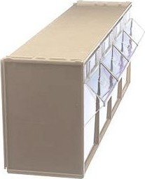 Короб откидной СТЕЛЛА-ТЕХНИК  600х178х206мм, 4 ячейки, бежевый, прозрачный F-600-4-B - изображение 4