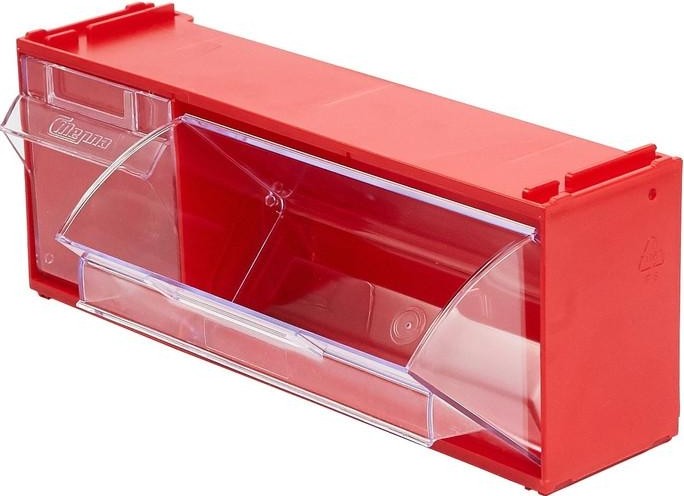 Короб откидной СТЕЛЛА-ТЕХНИК F-300-2  300х96х112мм, красный, прозрачный - изображение 2