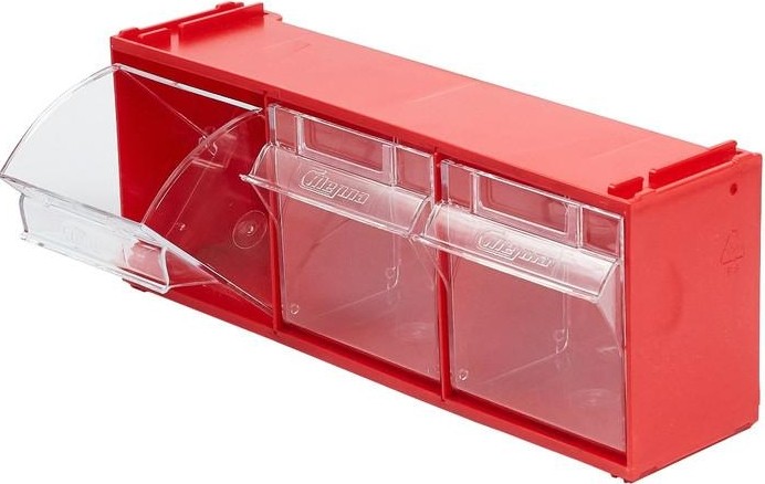 Короб откидной СТЕЛЛА-ТЕХНИК F-300-3  300х96х112мм, красный, прозрачный - изображение 2