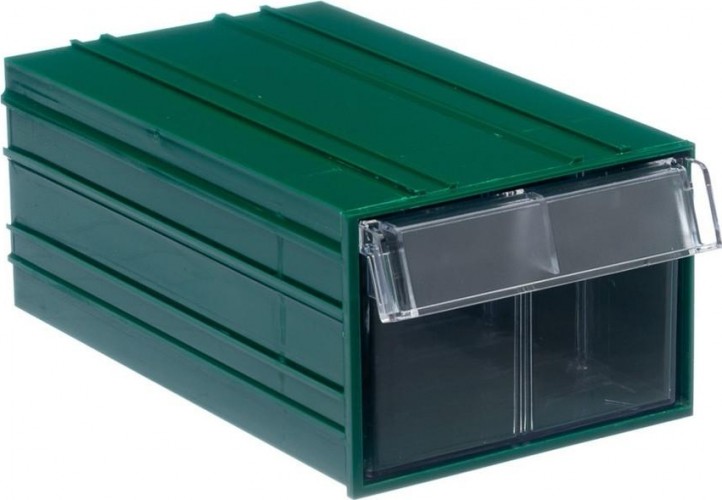 Короб откидной СТЕЛЛА-ТЕХНИК С-2-зеленый-прозрачный 140х250х100 мм