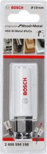 Коронка биметаллическая BOSCH PROGRESSOR 19 мм bim mm, new 2608594198 - изображение 2