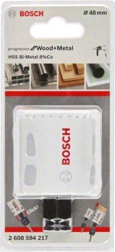 Коронка биметаллическая BOSCH PROGRESSOR 48 мм bim mm, new 2608594217 - изображение 2