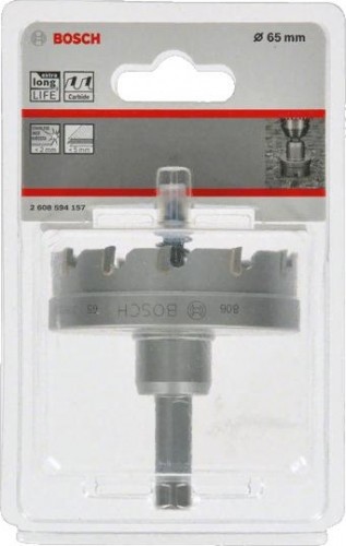 Коронка биметаллическая BOSCH Precision for Sheet Metal твердосплав 65 мм с напайками 2608594157 - изображение 2