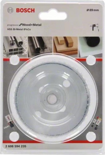 Коронка биметаллическая BOSCH Progressor 89 мм HSS-Co-BI-Metall 2608594235 - изображение 2