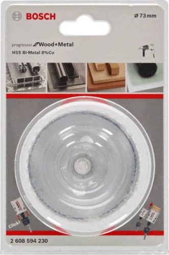 Коронка биметаллическая BOSCH PROGRESSOR 73 мм bim mm, new 2608594230 - изображение 2