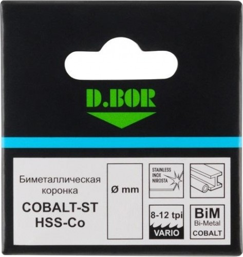 Коронка биметаллическая D.BOR COBALT-ST 38 мм (m42) мелкий зуб D-HS-BIM-ST-38-038 - изображение 3
