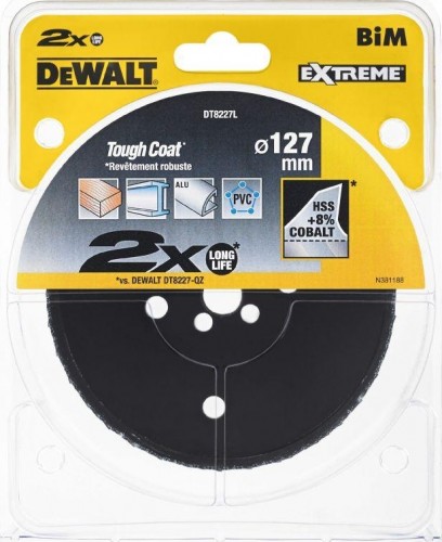 Коронка биметаллическая DeWALT COBALT 127 мм DT8227L-QZ DT8227L-QZ - изображение 2
