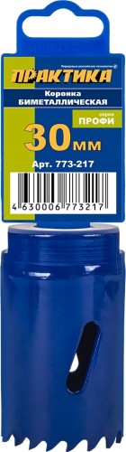 Коронка биметаллическая ПРАКТИКА 30 мм (1 3/16") 773-217
