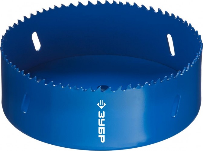 Коронка биметаллическая ЗУБР ЭКСПЕРТ 121 мм, быстрорежущая сталь 29531-121_z01