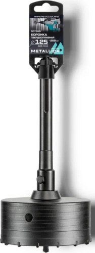 Коронка буровая SDS-max METALLICA Optima 125x250/110 мм твердосплавная H=50мм, M22,0х2,0 мм, с адаптером 907269