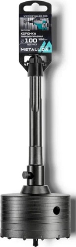 Коронка буровая SDS-max METALLICA Optima 100x250/110 мм твердосплавная H=50мм, M22,0х2,0 мм, с адаптером 907238