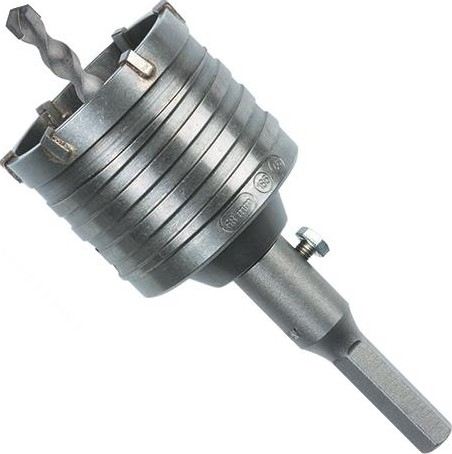 Коронка буровая SDS-plus HELLER  по кирпичу 68 мм. в сборе с шестригранным хвостовиком TD23341