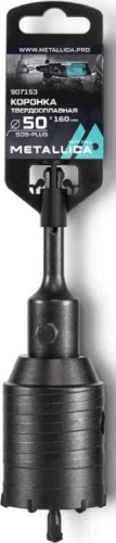 Коронка буровая SDS-plus METALLICA Optima 50x160/100 мм твердосплавная H=50мм, M22,0х2,0 мм, с адаптером 907153