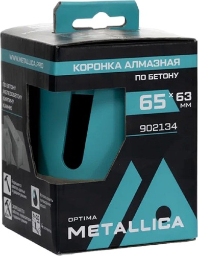 Коронка буровая SDS-plus METALLICA Optima 65x63 мм М16, алмазная, сегментная, по бетону 902134