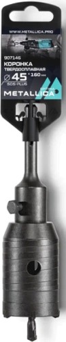 Коронка буровая SDS-plus METALLICA Optima 45x160/100 мм твердосплавная H=50мм, M22,0х2,0 мм, с адаптером 907146