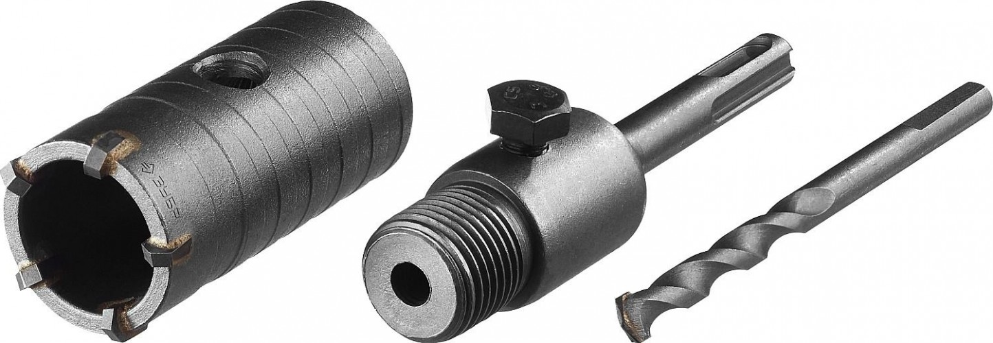 Коронка буровая SDS-plus ЗУБР МАСТЕР по бетону с державкой 80 мм 29211-80 - изображение 2