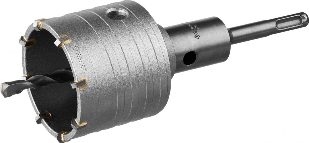 Коронка буровая SDS-plus ЗУБР ПРОФЕССИОНАЛ хвостовик, в сборе, 68 мм 2918-68_z01