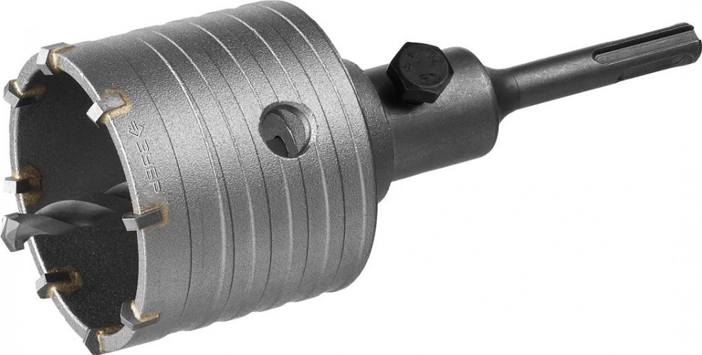 Коронка буровая SDS-plus ЗУБР МАСТЕР по бетону с державкой 73 мм 29211-73