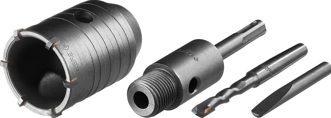 Коронка буровая SDS-plus ЗУБР ПРОФЕССИОНАЛ по бетону с державкой 50 мм 2918-50 - изображение 2