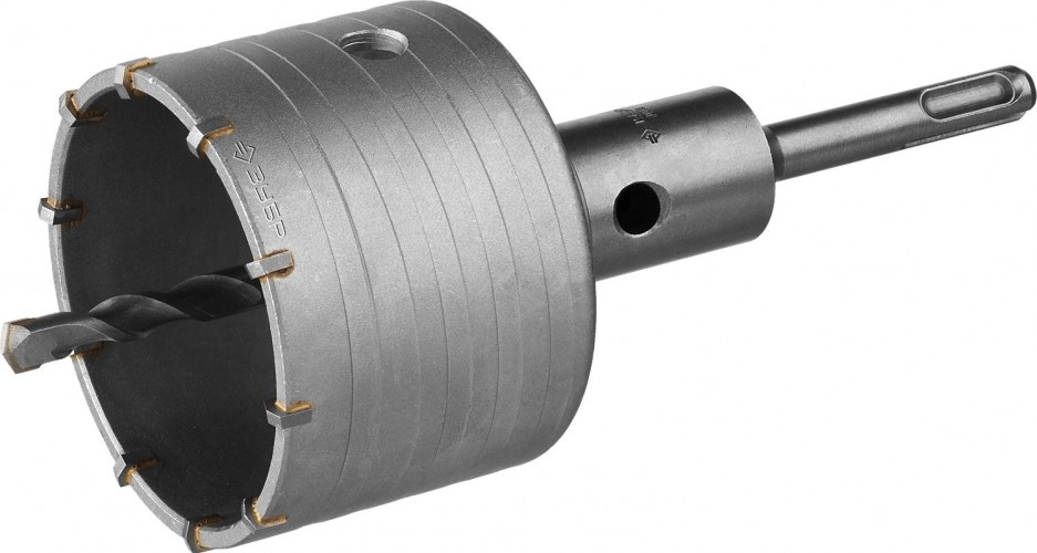 Коронка буровая SDS-plus ЗУБР ПРОФЕССИОНАЛ хвостовик, в сборе, 80 мм 2918-80_z01