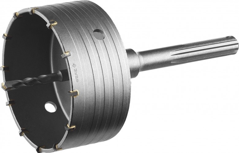 Коронка буровая ЗУБР ПРОФЕССИОНАЛ по бетону с державкой sds-max, 125 мм 2918-125