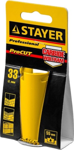 Коронка кольцевая STAYER PROFESSIONAL с карбидно-вольфрамовой крошкой, d=33мм 33345-33 - изображение 5