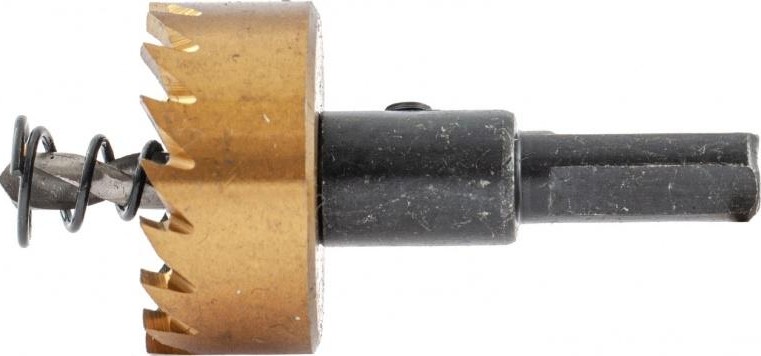 Коронка универсальная Denzel HSS, 30 мм по металлу нитридтитановое покрытие 724108