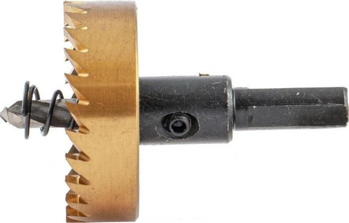 Коронка универсальная Denzel HSS, 45 мм по металлу нитридтитановое покрытие 724115