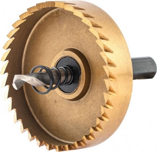 Коронка универсальная Denzel HSS, 60 мм по металлу нитридтитановое покрытие 724119 - изображение 2