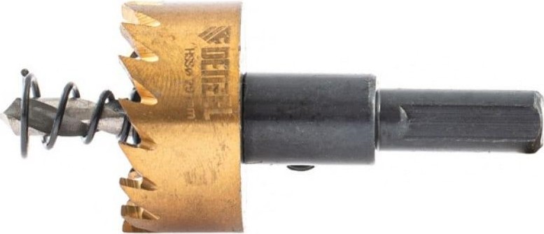 Коронка универсальная Denzel HSS, 29 мм по металлу нитридтитановое покрытие 724107